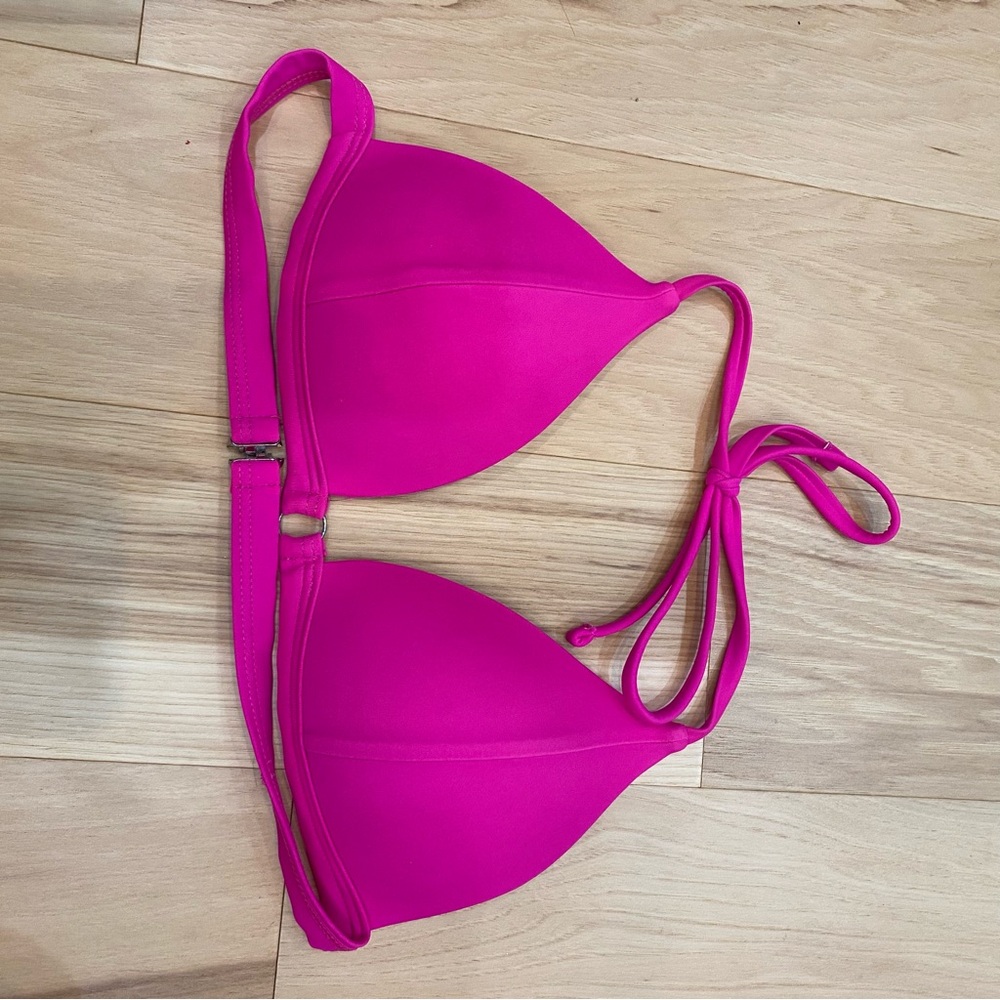 Pink bikini top Sz S with padding